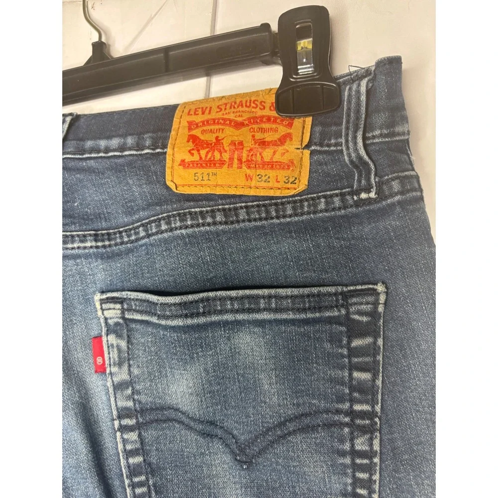 Levis‎ 511 Slim Fit Mens Jeans Blue Medium Wash Denim 32x32 04511-1906